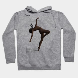 Graceful Rhythms - Dancing Female Silhouette Hoodie